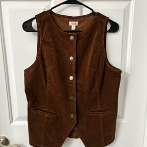 a.n.a Rich Brown Corduroy Vest